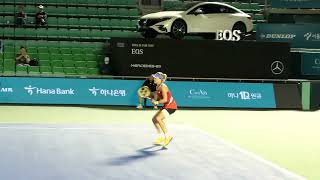 Eugenie Bouchard  20229 Seoul Olympic Park Tennis Court 4K [upl. by Ynohtona]