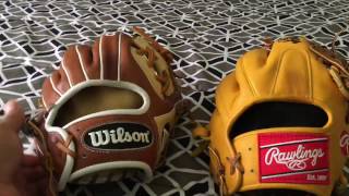 Rawlings heart of the hide vs Wilson a2000 [upl. by Munt]