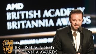 quotThe Best Award in the History of the Universequot  Ricky Gervais Britannias acceptance speech [upl. by Sikes]