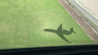 Gulfstream G550 shadow during landing [upl. by Enninaej]