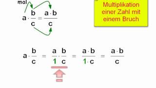 Formelsammlung  Bruchrechnung  Multiplikation einer Zahl mit einem Bruch [upl. by Donelu]