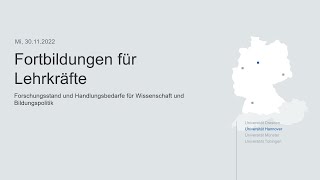 Fortbildungen für Lehrkräfte  Forschungsstand amp Handlungsbedarfe für Wissenschaft amp Bildungspolitik [upl. by Meneau]