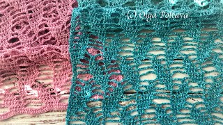 Lacy Leaves Scarf Crochet Video Tutorial How to Crochet Lacy Scarf [upl. by Thordia]