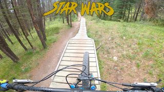 Downhill Mountain Biking Banff Alberta  Star Wars [upl. by Bibeau624]