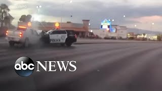 Cops release video new details in Las Vegas car chase  WNT [upl. by Kristofor]