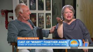 James Caan amp Kathy Bates reunite 25 years after Misery  TODAY [upl. by Lynnette706]