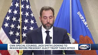 Special Counsel Jack Smith looking to resign before Presidentelect Donald Trump takes office re [upl. by Kaylil598]