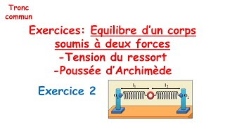 Exercice 2  correction  Equilibre dun corps soumis à deux forces [upl. by Inva]