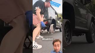 Help rescue jeep car tyre road automobile satisfying stance diy mechanic cars wheels [upl. by Thaddeus641]