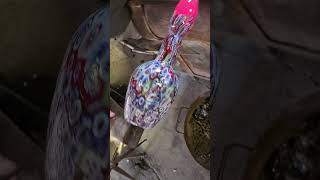 How is made Millefiori Vase by Original Murano Glass OMG [upl. by Nairoc]