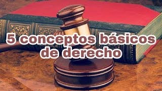 5 conceptos básicos de Derecho [upl. by Ariajay406]