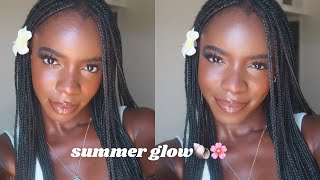 natural summer glow makeup tut 🌸 [upl. by Hamrnand]