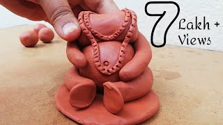 Eco Friendly Ganapati Making Ganesh Making With Home Made Clay 2020 How to make Ganpati At Home [upl. by Siddra]