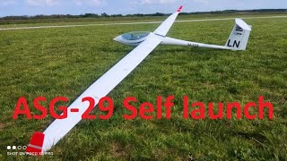 ASG29 6m Tangent self launch with 6S LiPo [upl. by Euton382]