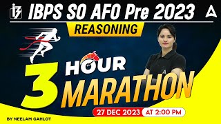 IBPS SO Reasoning Marathon  IBPS SO Marathon 2023  IBPS SO Reasoning Classes [upl. by Llerdnod]