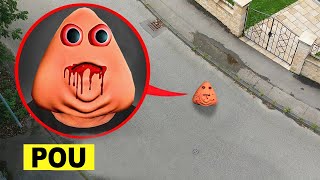 DRONE CATCHES POU IN REAL LIFE WITHOUT FRIENDS BLIPPI AND VLAD AND NIKI [upl. by Esinrahc101]