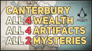 All Canterbury Wealth Artifacts Mysteries Assassins Creed Valhalla [upl. by Efinnej]