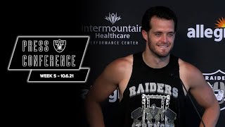 QB Derek Carr and DE Maxx Crosby Presser  10621  Las Vegas Raiders [upl. by Yorgo815]