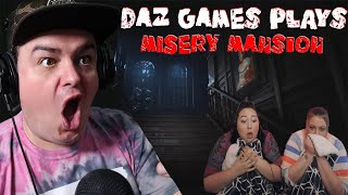 REACTING TO DAZ GAMES PLAY MISERY MANSION SO SCARY [upl. by Lavelle]