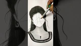 How to draw face❤✍️shorts viralvideo drawing trending satisfying art [upl. by Materse]