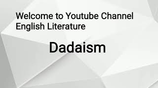 Dadaism Urdu Hindi  Literary Movement Urdu Hindi [upl. by Grimona933]