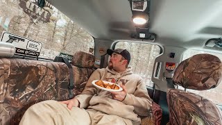 Strong Wind StormRelaxing Night In The Truck  Solo Truck Camping [upl. by Iramohs]