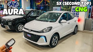 Hyundai Aura Sx Cng 2024 ❤️  Hyundai Aura Second Top Model  Hyundai Aura 2024  Detailed Review [upl. by Sparks]