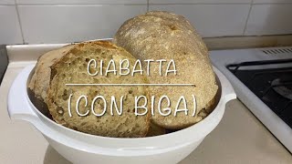 Receta fácil de CIABATTA Con biga [upl. by Buzz695]