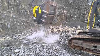 Crushing basalt in a quarry in Germany with the BF1204 [upl. by Reppep]