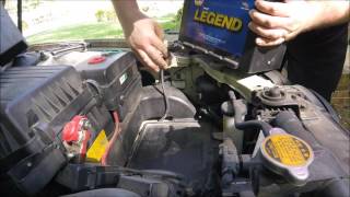 How to change the battery in a 2004 KIA Optima [upl. by Asiralc649]