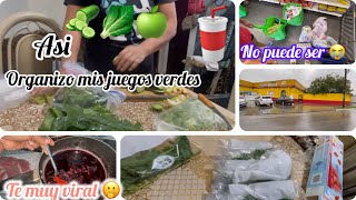 Así preparo mis jugos 🥤 verdes 🥬🥒🍏hice el té muy viral \\así mi fin de semana ♥️suscribete vlog [upl. by Korrie]