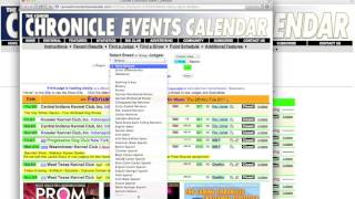 How to use quotCluster Viewquot  The Canine Chronicle Events Calendar [upl. by Fayth]