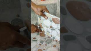 craftsman skills in cutting and installing ceramics on wall corners [upl. by Di]