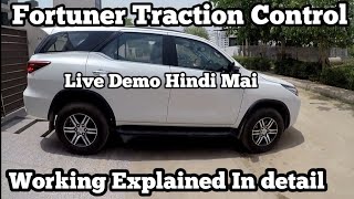 How Fortuners Traction Control Works  Toyota Fortuner 2019 TRC Working Explained In Detail [upl. by Shurlock]