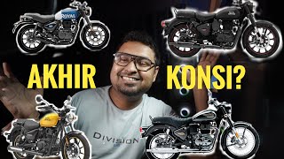 Which Royal Enfield 350cc You Should Buy   Bullet Hunter Classic amp Meteor 350 Konsi [upl. by Knight899]