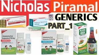 GENERICS NICHOLAS PIRAMAL MEDICINE BRANDS जेनेरिक दवाइयाँ निकोलस पिरामल [upl. by Ille216]