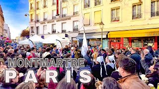 Paris France  Montmartre Place des Abbesses  Fête de la Coquille SaintJacques Paris 4K Walk [upl. by Brooks]