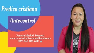 Autocontrol  Pastora Maribel Reynoso [upl. by Culliton]