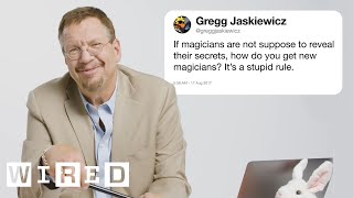 Penn Jillette Penn amp Teller Answers Magic Questions From Twitter  Tech Support  WIRED [upl. by Humpage293]