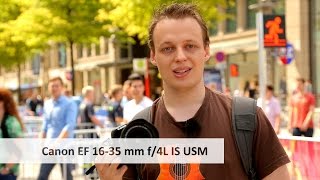 Canon EF 1635 mm f4L IS USM  UltraweitwinkelZoomObjektiv mit Bildstabilisator im Test Deutsch [upl. by Shirah]