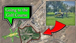 Helicopter with Potential Engine Failure lands on a Golf Course [upl. by Nalrah]