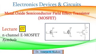 Lect 07 nChannel Enhancement MOSFET Symbol [upl. by Ecar]