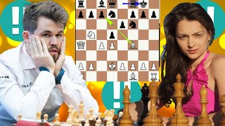 Mistake chess game 234 Magnus Carlsen vs Alexandra Kosteniuk [upl. by Orfurd]