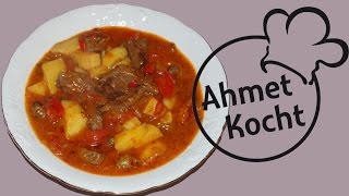 Rezept Gulasch  AhmetKocht  kochen  Folge 113 [upl. by Noswad401]