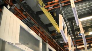 Railtechniek overhead monorail conveyor with automation [upl. by Lorak930]