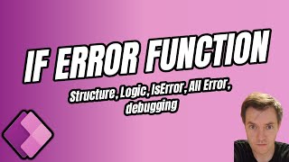 IfError Function Tutorial Structure Logic Allerrors Firsterror IsError  Power Apps [upl. by Attennaej]