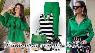 ROPA DE MODA MUJER TEMPORADA 2022 OUTFITS EN TENDENCIAS COLORES ROPA LOOKS DE MODA COMO VESTIR [upl. by Nimajneb269]