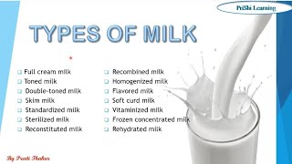 Special Types of Milk  Dairy Technology dairyscience education fso [upl. by Eerak]