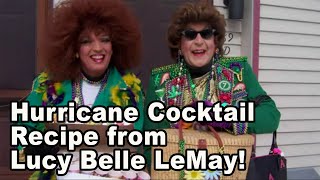 Hurricane cocktail recipe like New Orleans Pat OBriens for Mardi Gras by drag queen Lucy Belle [upl. by Kile310]