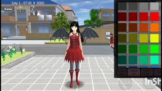 Dress tutorial🤩  Simple and easy in hindi sakura school simulator Arial [upl. by Neiv]